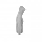Veste zippée en coton et polyester 280 g/m2 SOL'S Spike couleur gris clair vue latérale