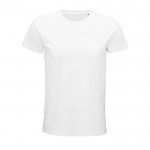 T-shirts durables avec logo à offrir couleur blanc