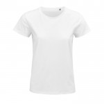 T-shirt éco femme en matières organiques couleur blanc