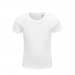 T-shirt taille enfant avec logo de la marque couleur blanc