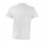 T-shirt promotionnel basique col V couleur gris clair chiné vue arrière