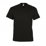 T-shirt promotionnel basique col V couleur noir