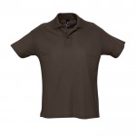 Polo en coton personnalisé avec la marque couleur marron foncé