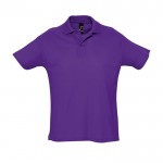 Polo en coton personnalisé avec la marque couleur violet