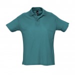 Polo en coton personnalisé avec la marque couleur turquoise