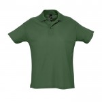 Polo en coton personnalisé avec la marque couleur vert foncé