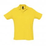 Polo en coton personnalisé avec la marque couleur jaune foncé