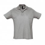 Polo en coton personnalisé avec la marque couleur gris