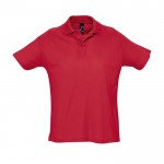 Polo en coton personnalisé avec la marque couleur rouge
