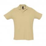 Polo en coton personnalisé avec la marque couleur marron clair