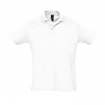Polo en coton personnalisé avec la marque couleur blanc