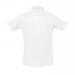 Polo avec logo pour vêtements d'entreprise couleur blanc vue arrière