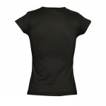 T-shirt femme pour cadeaux d'entreprise couleur noir vue arrière