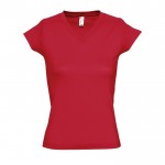 T-shirt femme pour cadeaux d'entreprise couleur rouge