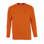 Tee shirt manches longues avec logo couleur orange