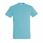 T-shirt basique à imprimer avec le logo couleur bleu ciel