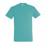 T-shirt basique à imprimer avec le logo couleur turquoise