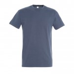 T-shirt basique à imprimer avec le logo couleur bleu jean