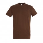 T-shirt basique à imprimer avec le logo couleur marron