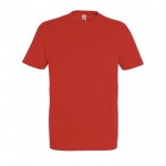 T-shirt basique à imprimer avec le logo couleur rouge désaturé