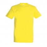 T-shirt basique à imprimer avec le logo couleur jaune