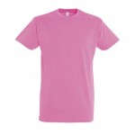 T-shirt basique à imprimer avec le logo couleur rose