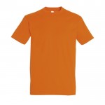 T-shirt basique à imprimer avec le logo couleur orange