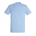 T-shirt basique à imprimer avec le logo couleur bleu pastel