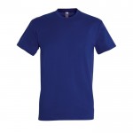 T-shirt basique à imprimer avec le logo couleur bleu ultramarine