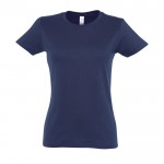 T-shirt femme personnalisé pour entreprise couleur bleu marine