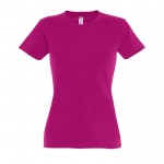 T-shirt femme personnalisé pour entreprise couleur fuchsia