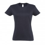 T-shirt femme personnalisé pour entreprise couleur bleu foncé
