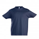 Modèle enfant de tee shirt publicitaire couleur bleu marine