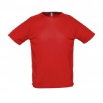 T-shirts de sport personnalisables couleur rouge