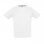 T-shirts de sport personnalisables couleur blanc