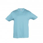 T-shirts basiques pour enfants personnalisés couleur bleu ciel