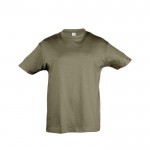 T-shirts basiques pour enfants personnalisés couleur vert militaire
