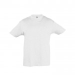 T-shirts basiques pour enfants personnalisés couleur gris clair chiné