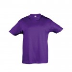 T-shirts basiques pour enfants personnalisés couleur violet