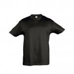 T-shirts basiques pour enfants personnalisés couleur noir