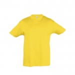 T-shirts basiques pour enfants personnalisés couleur jaune foncé