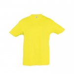 T-shirts basiques pour enfants personnalisés couleur jaune