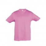 T-shirts basiques pour enfants personnalisés couleur rose
