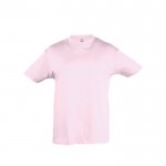 T-shirts basiques pour enfants personnalisés couleur rose clair 