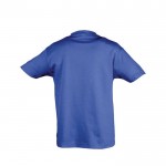 T-shirts basiques pour enfants personnalisés couleur bleu roi vue arrière