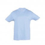 T-shirts basiques pour enfants personnalisés couleur bleu pastel