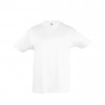 T-shirts basiques pour enfants personnalisés couleur blanc