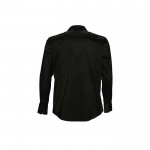 Chemise homme en coton et élasthanne 140 g/m2 SOL'S Brighton couleur noir vue arrière