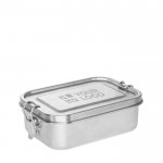 Lunch box en acier inoxydable recyclé avec fermeture 750 ml avec zone d'impression