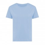 T-shirt pour femme en coton recyclé, slim fit, 160 g/m², Iqoniq couleur cyan
